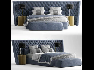 Duże ł&oacute;żko vittoria frigerio medici Model 3D