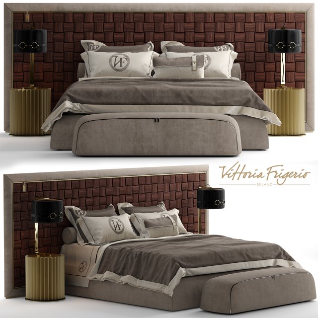 vittoria frigerio durini bed Model 3D .c4d .max .obj .3ds .fbx .stl .blend 
