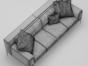 erba italia edizione sectional sofa Modelo 3D