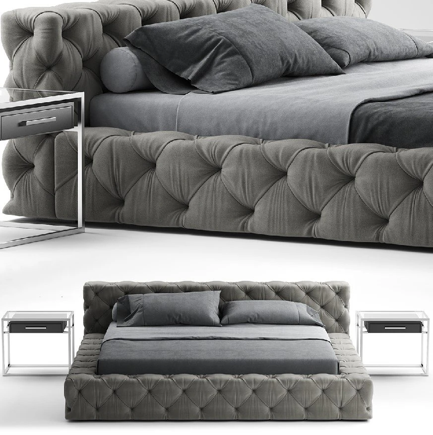 restoration hardware soho bed 3D Model .c4d .max .obj .3ds .fbx .stl .blend