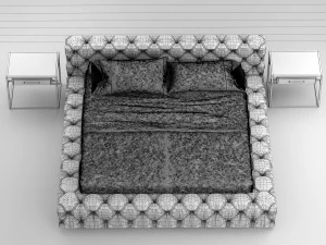 restoration hardware soho bed 3D Model