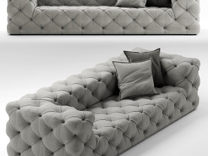restoration hardware soho tufted 3Dモデル