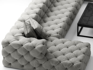 restoration hardware soho tufted 3Dモデル