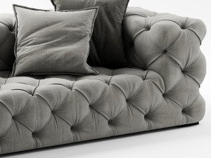 restoration hardware soho tufted 3Dモデル