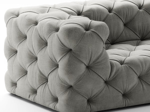 restoration hardware soho tufted 3Dモデル