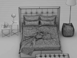 novaluna prince bed Model 3D