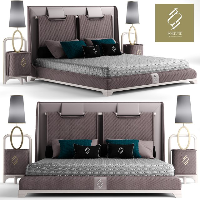 tecninova cabezal cbanera fortune bed Model 3D .c4d .max .obj .3ds .fbx .stl .blend 