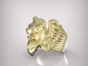 lion ring 3D 프린트 모델