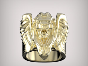 lion ring 3D 프린트 모델