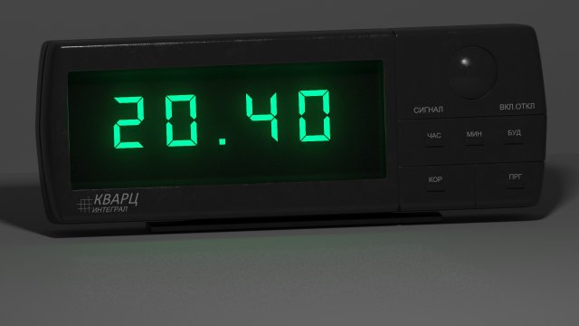 0ld digital clock ussr 3D Model .c4d .max .obj .3ds .fbx .stl .blend 