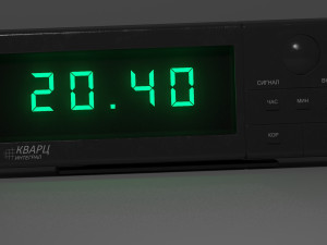 0ld digital clock ussr 3D Model