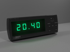 0ld digital clock ussr 3D Model