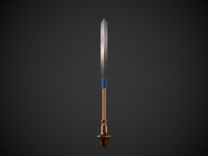 stylized fantasy axe low-poly Modèle 3D