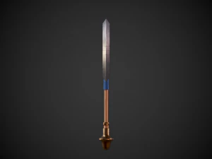 stylized fantasy axe low-poly 3D Model