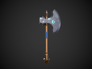 stylized fantasy axe low-poly Modelo 3D