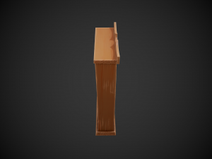 stylized wooden bookshelf 3D Модель