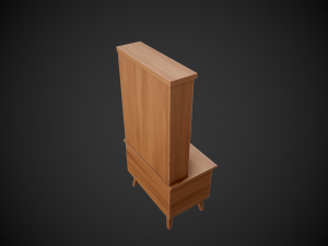 stylized wooden cupboard Modèle 3D