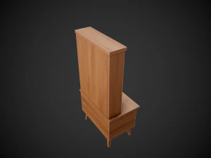 stylized wooden cupboard 3D Model