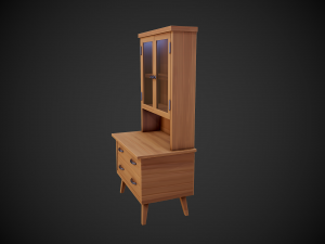 stylized wooden cupboard Modèle 3D