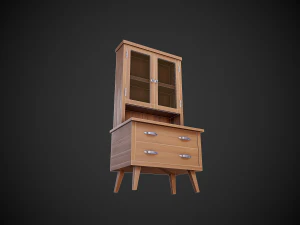 stylized wooden cupboard 3D Model