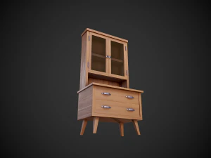 stylized wooden cupboard 3D Model