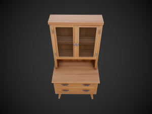 stylized wooden cupboard Modèle 3D