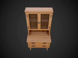 stylized wooden cupboard Modèle 3D