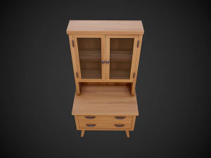 stylized wooden cupboard 3D Model