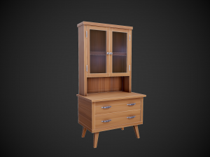 stylized wooden cupboard Modèle 3D