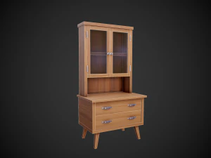 stylized wooden cupboard 3D Model