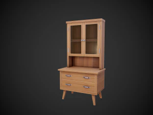 stylized wooden cupboard 3D Model