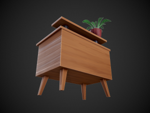 stylized wooden small drawer 3D Модель