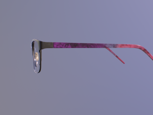 black metal glasses with pink temples Modelo 3D