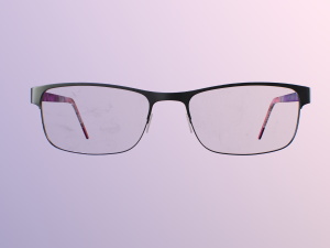 black metal glasses with pink temples Modelo 3D