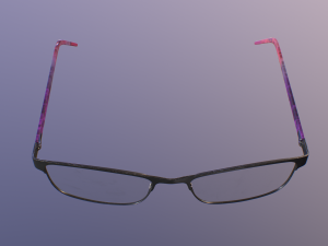 black metal glasses with pink temples Modelo 3D