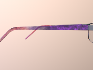 black metal glasses with pink temples Modelo 3D