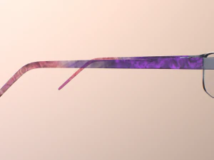 black metal glasses with pink temples 3D Model