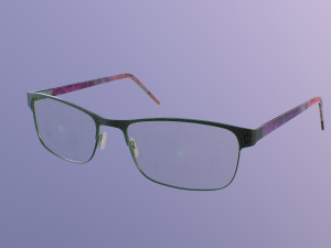 black metal glasses with pink temples Modelo 3D