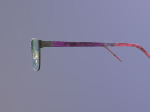 black metal glasses with pink temples Modelo 3D