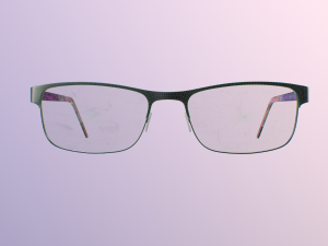 black metal glasses with pink temples Modelo 3D
