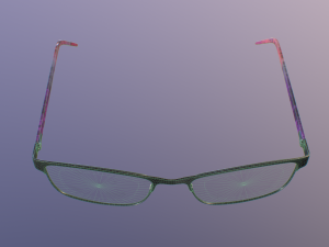 black metal glasses with pink temples Modelo 3D