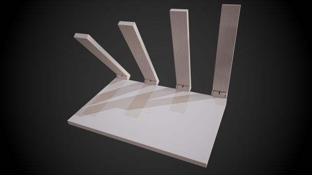 wi-fi router huawei ws5200 white 3D Model .c4d .max .obj .3ds .fbx .stl .blend 