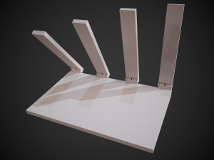 wi-fi router huawei ws5200 white 3D-Modell