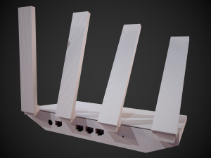 wi-fi router huawei ws5200 white 3D Model