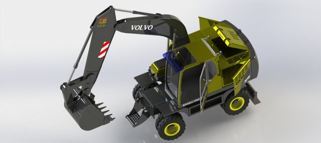 excavators-ew145b Modelo 3D .c4d .max .obj .3ds .fbx .stl .blend 