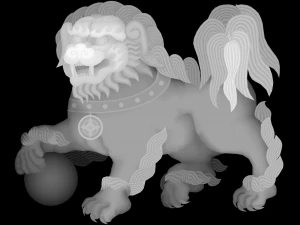 3डी राहत शेर 3D मॉडल