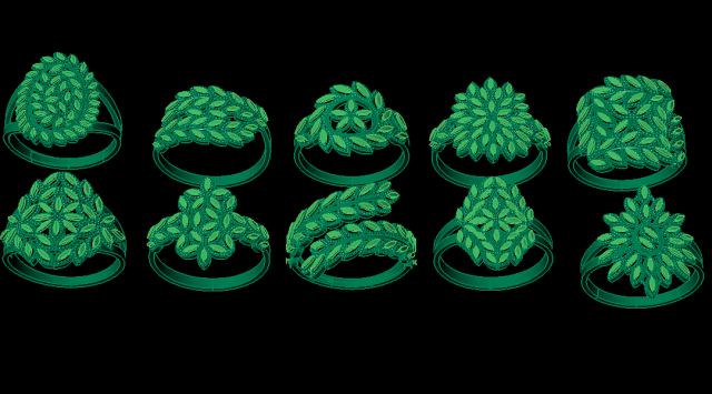 Fusion rings 10 3D Print Model .c4d .max .obj .3ds .fbx .stl .blend 