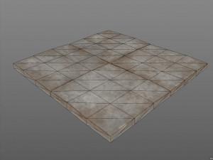 concrete plates road 3Dモデル