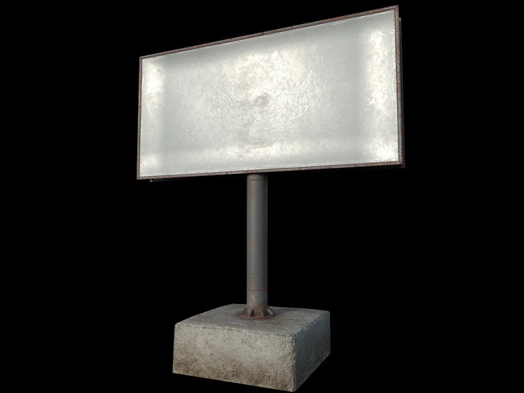 Plakatwand 3D Modell .c4d .max .obj .3ds .fbx .stl .blend 