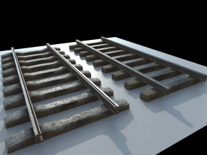 tram rails 3D Model